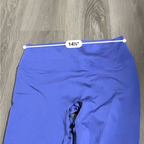 Victoria’s Secret Sport Blue Purple Mid Rise Cut Out Seamless Tight Leggings XLa - Picture 9 of 11